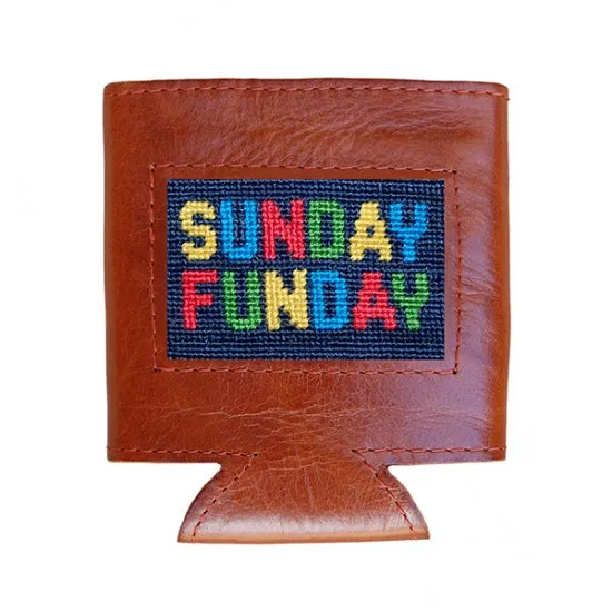 SMATHERS & BRANSON SUNDAY FUNDAY NEEDLEPOINT CAN COOLER