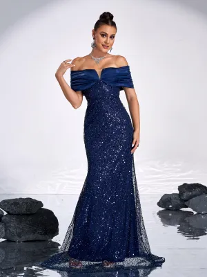 Sparkling Sequin Strapless Evening Gown Dresses GM00602