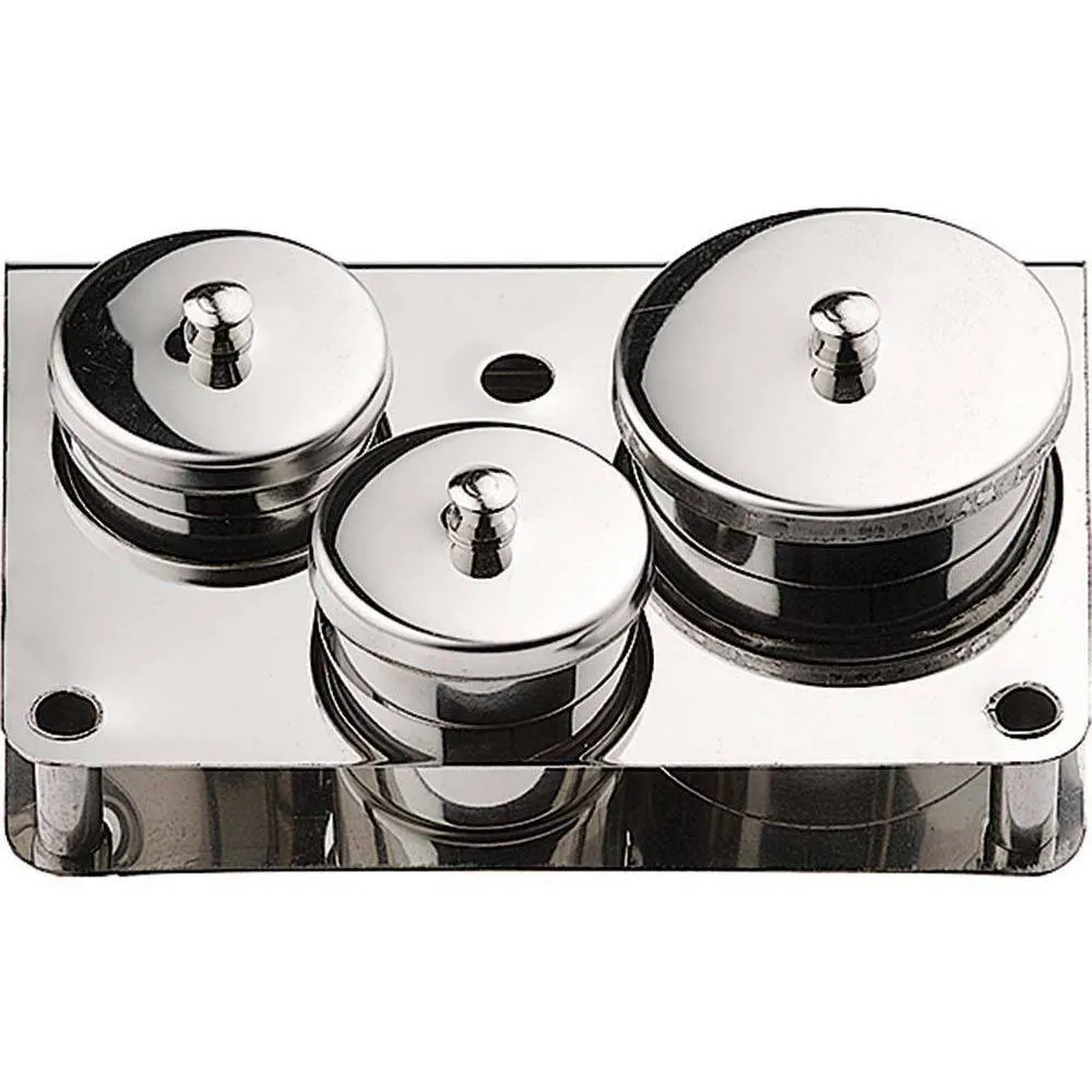 Stainless Steel Dappen Dish 3 Pieces - Maintains Professional Appearance - Set