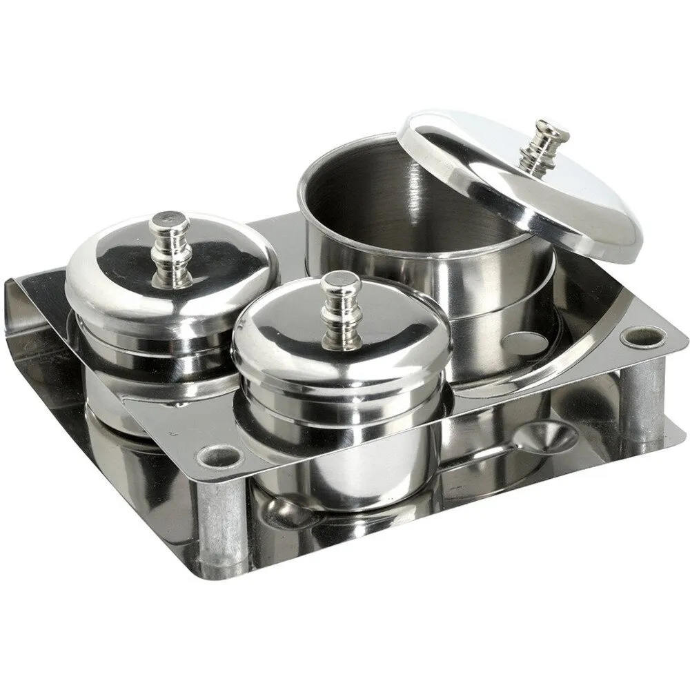 Stainless Steel Dappen Dish 3 Pieces - Maintains Professional Appearance - Set