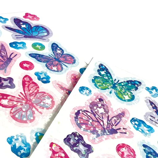 Stickiville Skinny - Glittery Butterflies (Holographic)