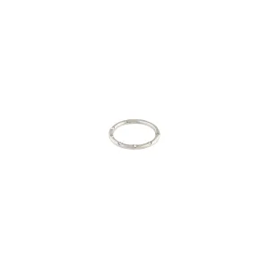 Surgical Steel Silver Crystal Cartilage Ring