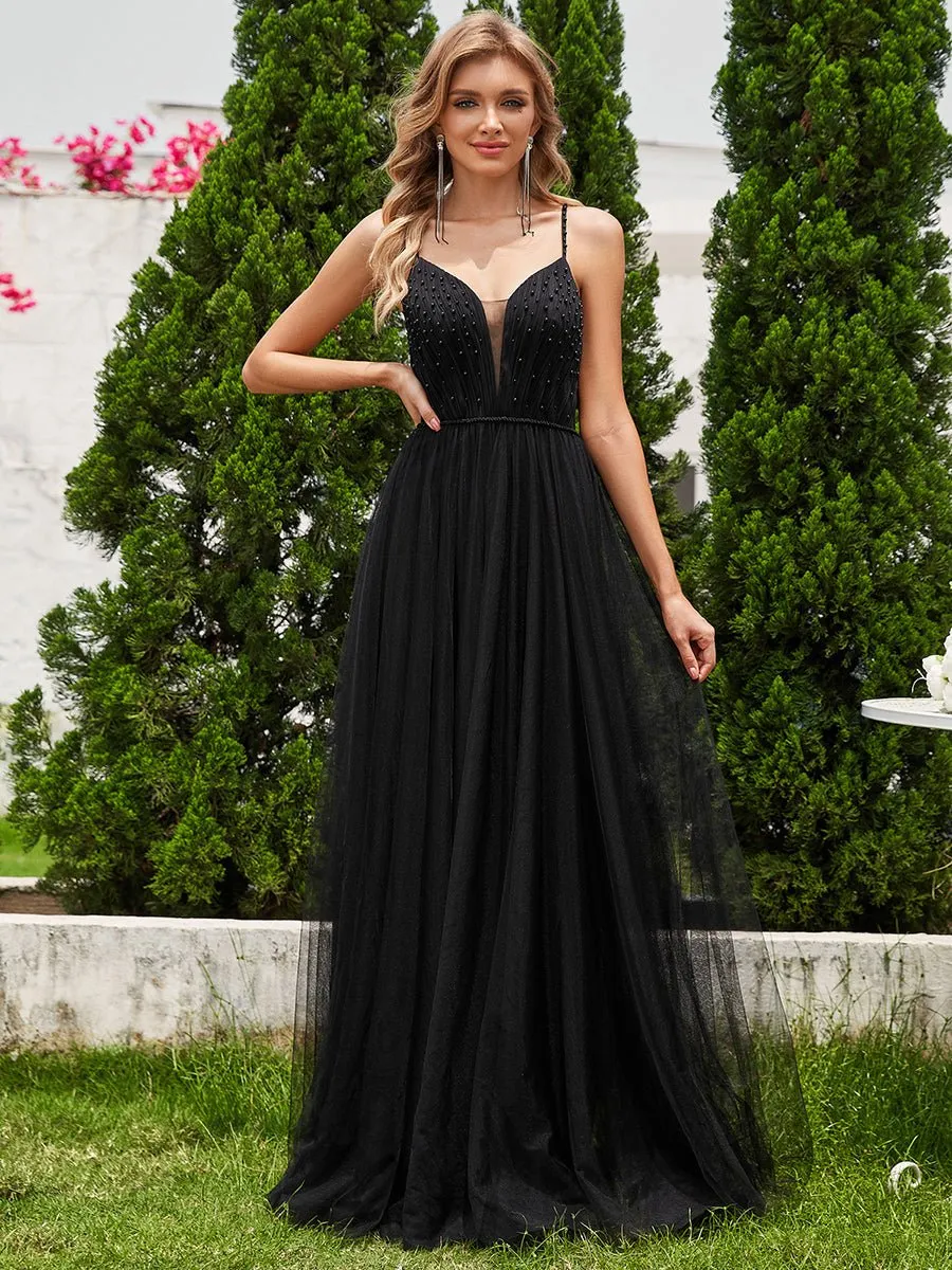 Taree black beaded tulle ball gown s8-10 Express NZ wide