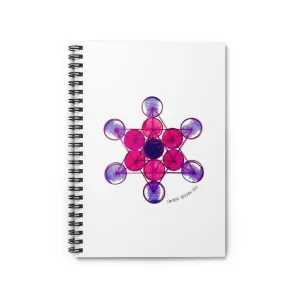 Tesla Metatron Spiral Notebook - Ruled Line