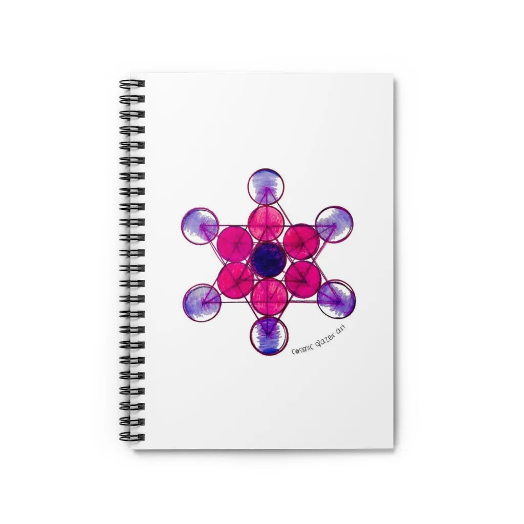 Tesla Metatron Spiral Notebook - Ruled Line
