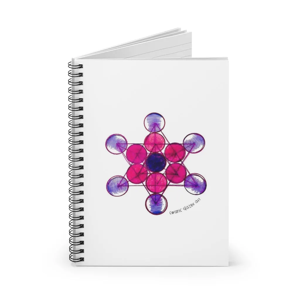 Tesla Metatron Spiral Notebook - Ruled Line