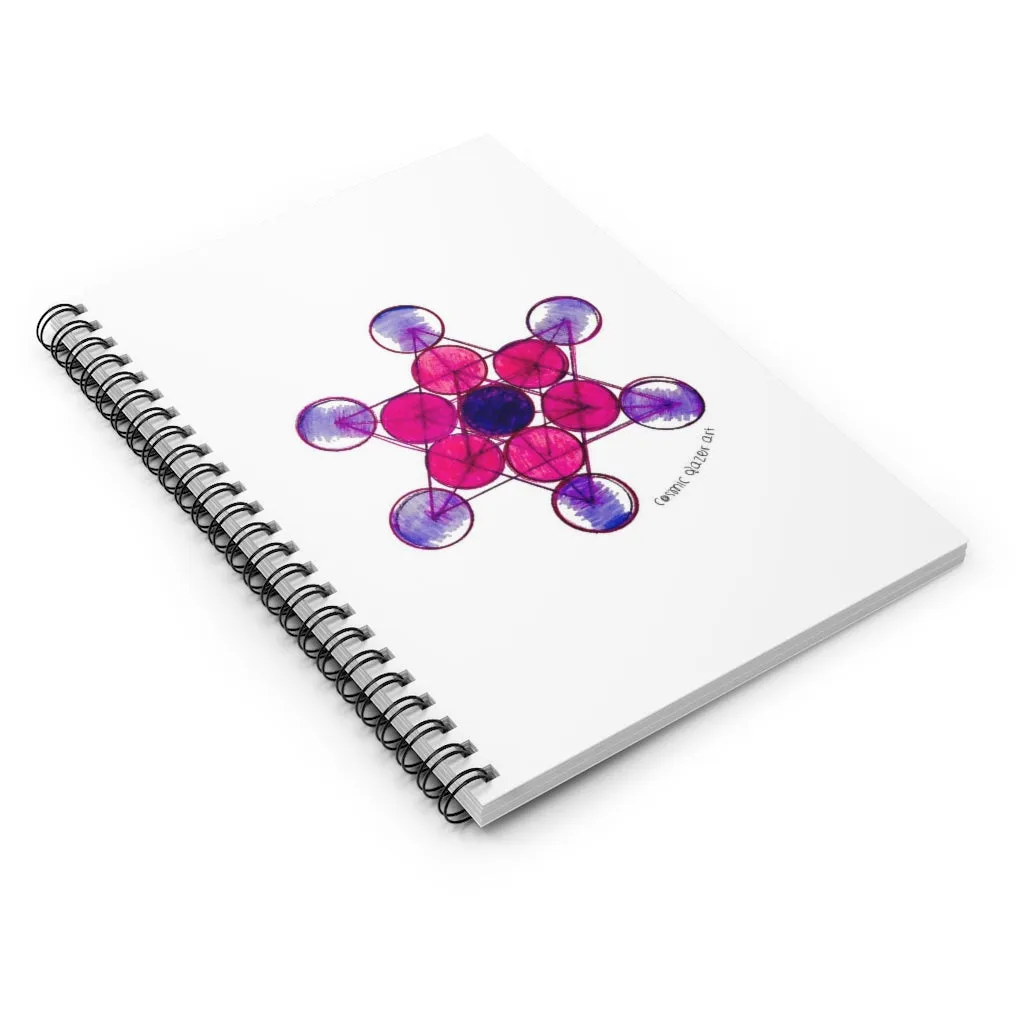 Tesla Metatron Spiral Notebook - Ruled Line