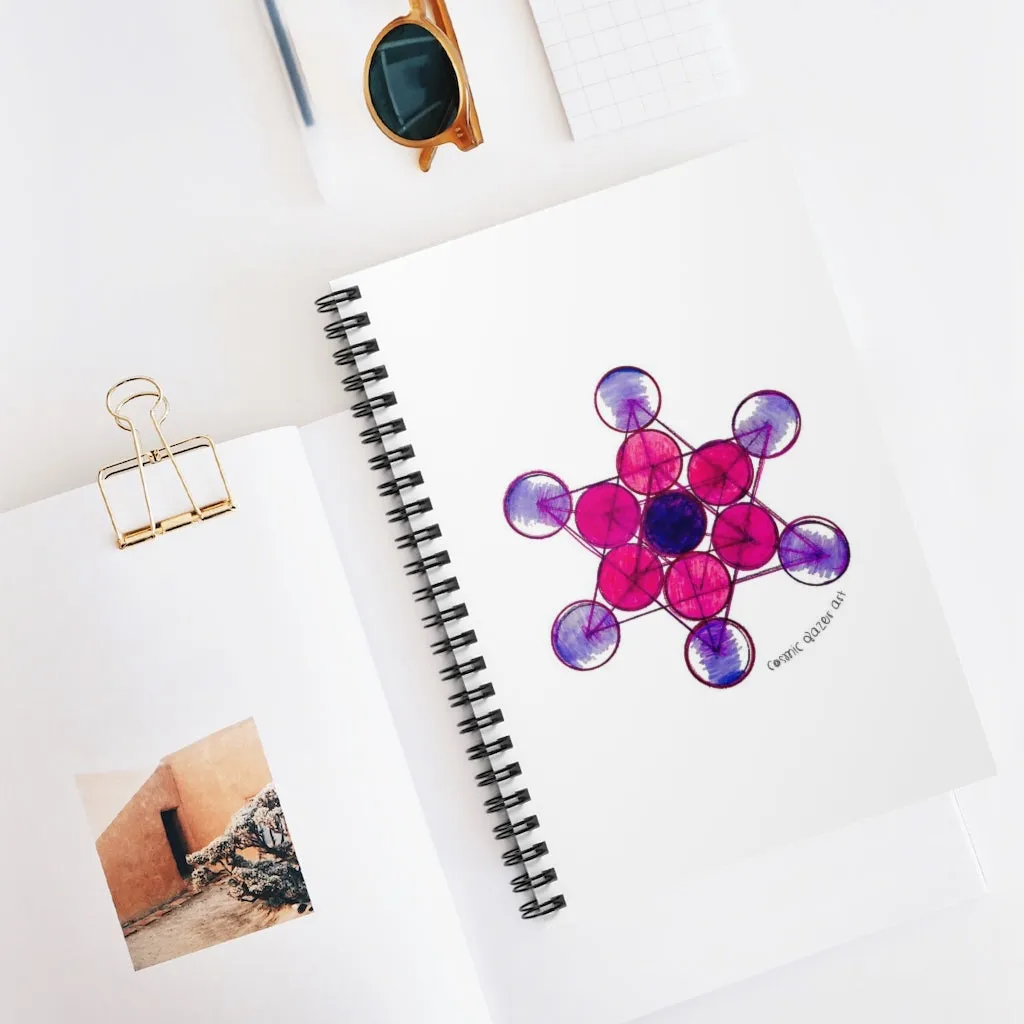 Tesla Metatron Spiral Notebook - Ruled Line