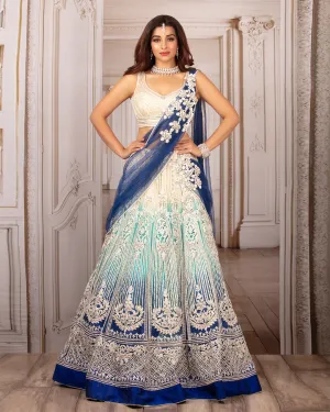 The Blue Ombre Lehenga
