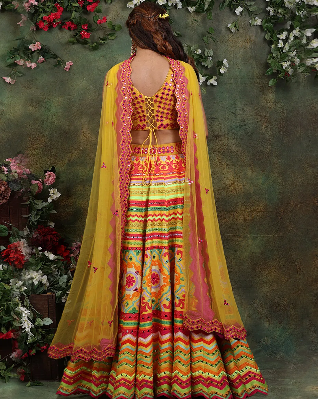 The Colourful Mirror Lehenga