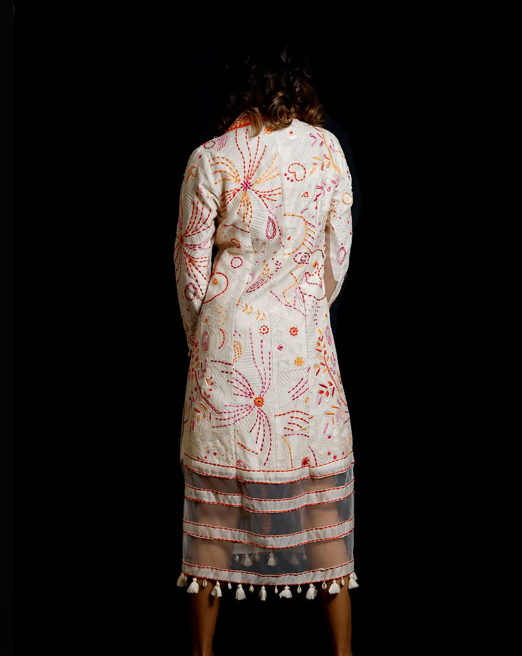 The Garden of Silk Colourful Jacket Dress