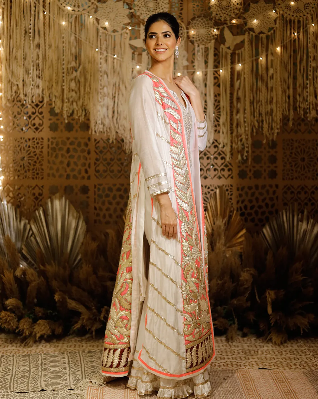The Pink Gota  Jacket Set