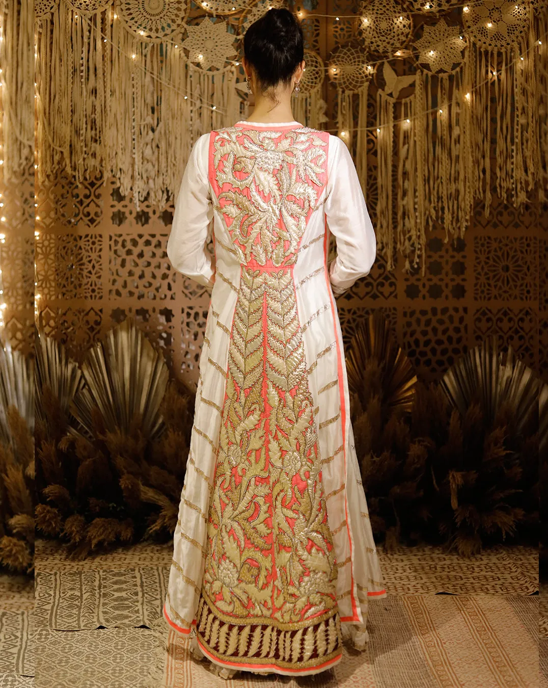 The Pink Gota  Jacket Set