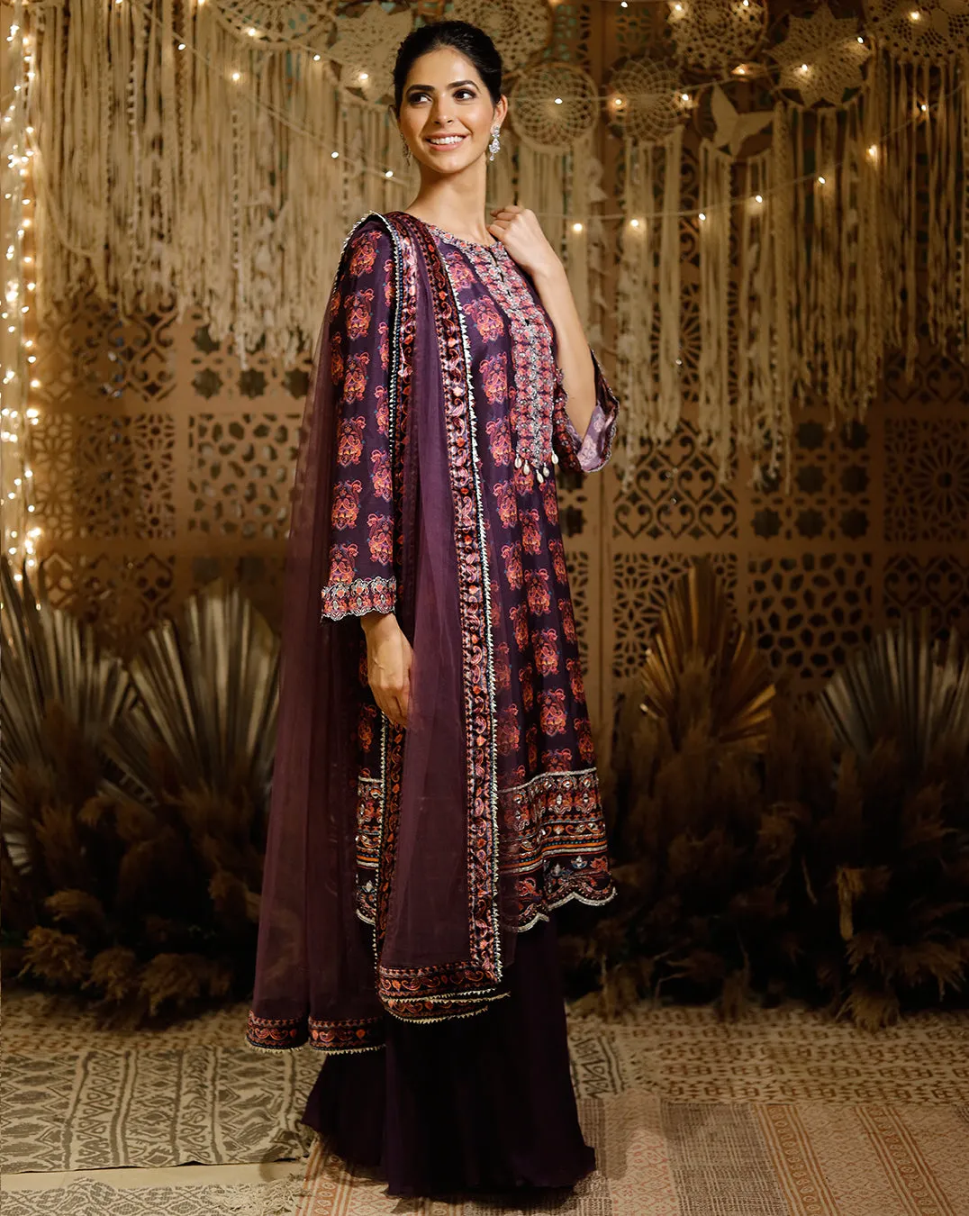 The Purple Kurta Set