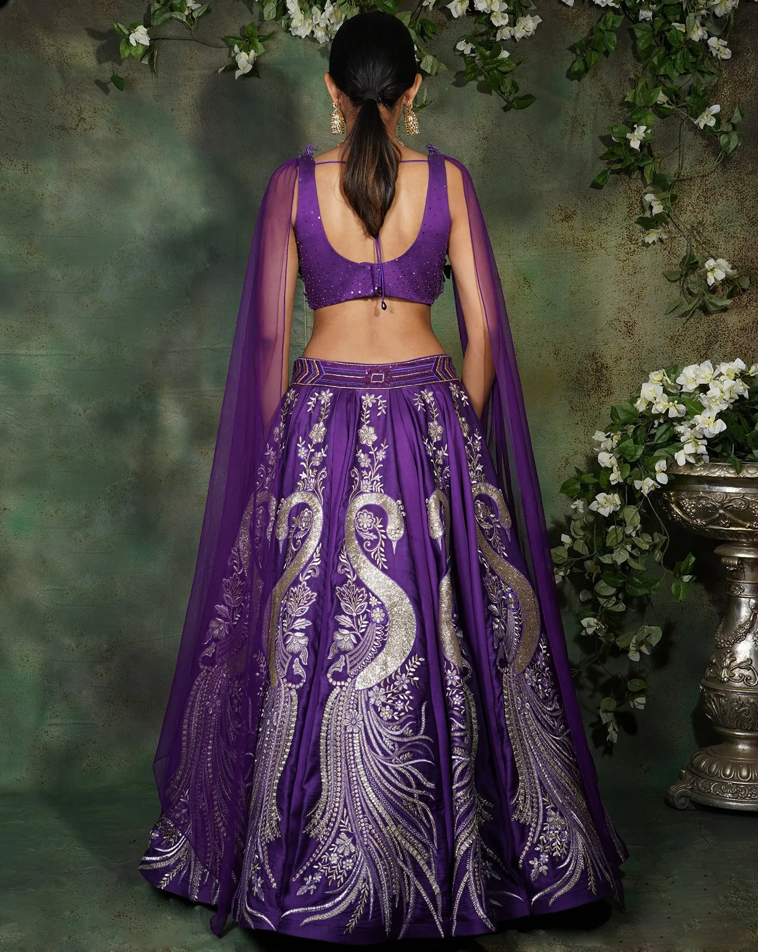The Purple Peacock Lehenga