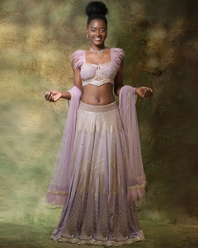 The Spree Lavender Lehenga
