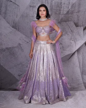 The Spree Lavender Lehenga