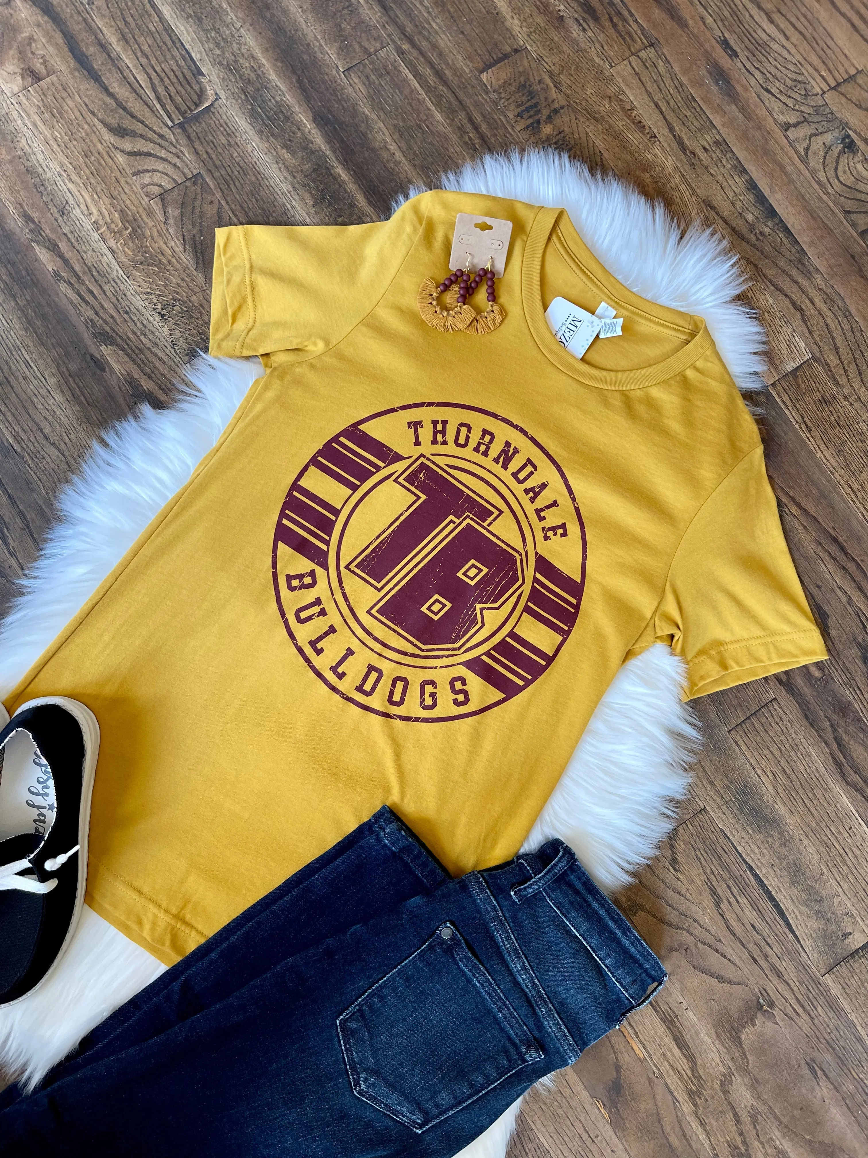 Throw Back School Spirit Tee || Thorndale Bulldogs