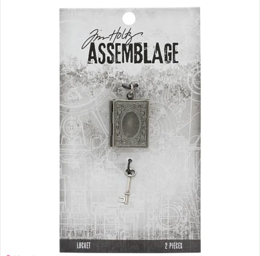 Tim Holtz Book & Key Assemblage Lockets {G218}