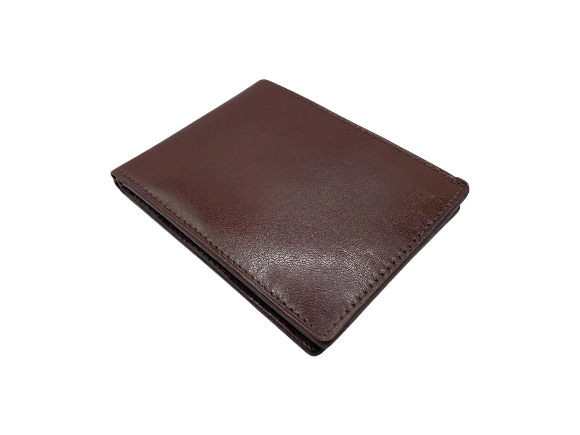 Top Grain Slim & Compact Leather  Billfold Wallet # 1586[B]
