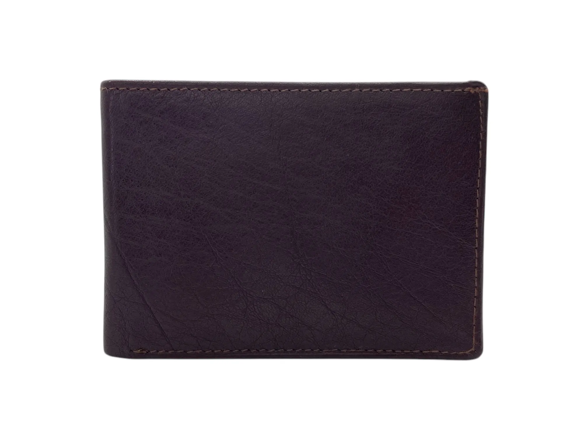 Top Grain Slim & Compact Leather  Billfold Wallet # 1586[B]
