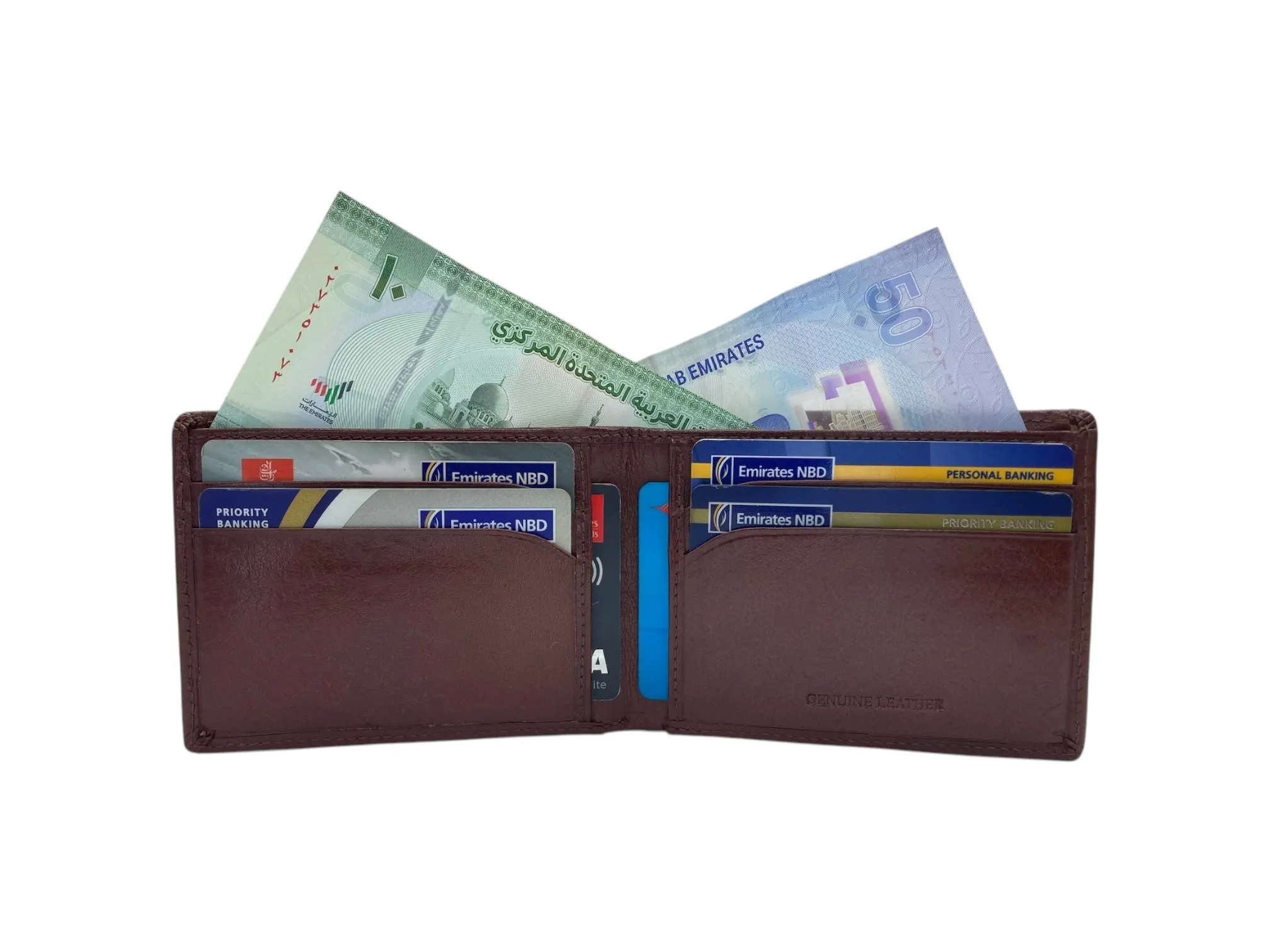 Top Grain Slim & Compact Leather  Billfold Wallet # 1586[B]