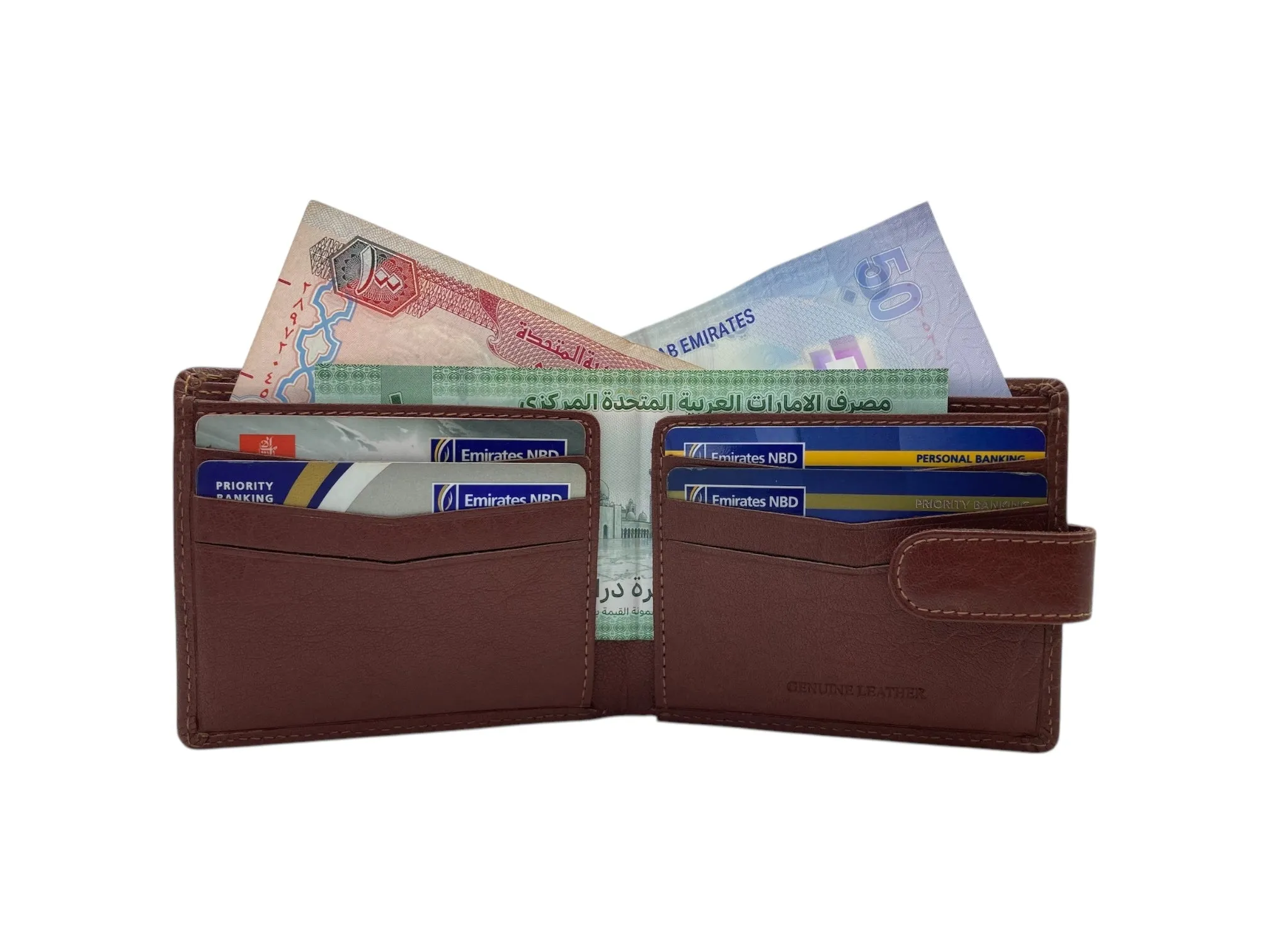Top Grain Slim & Compact Leather  Billfold Wallet # 1587 [LOOP]