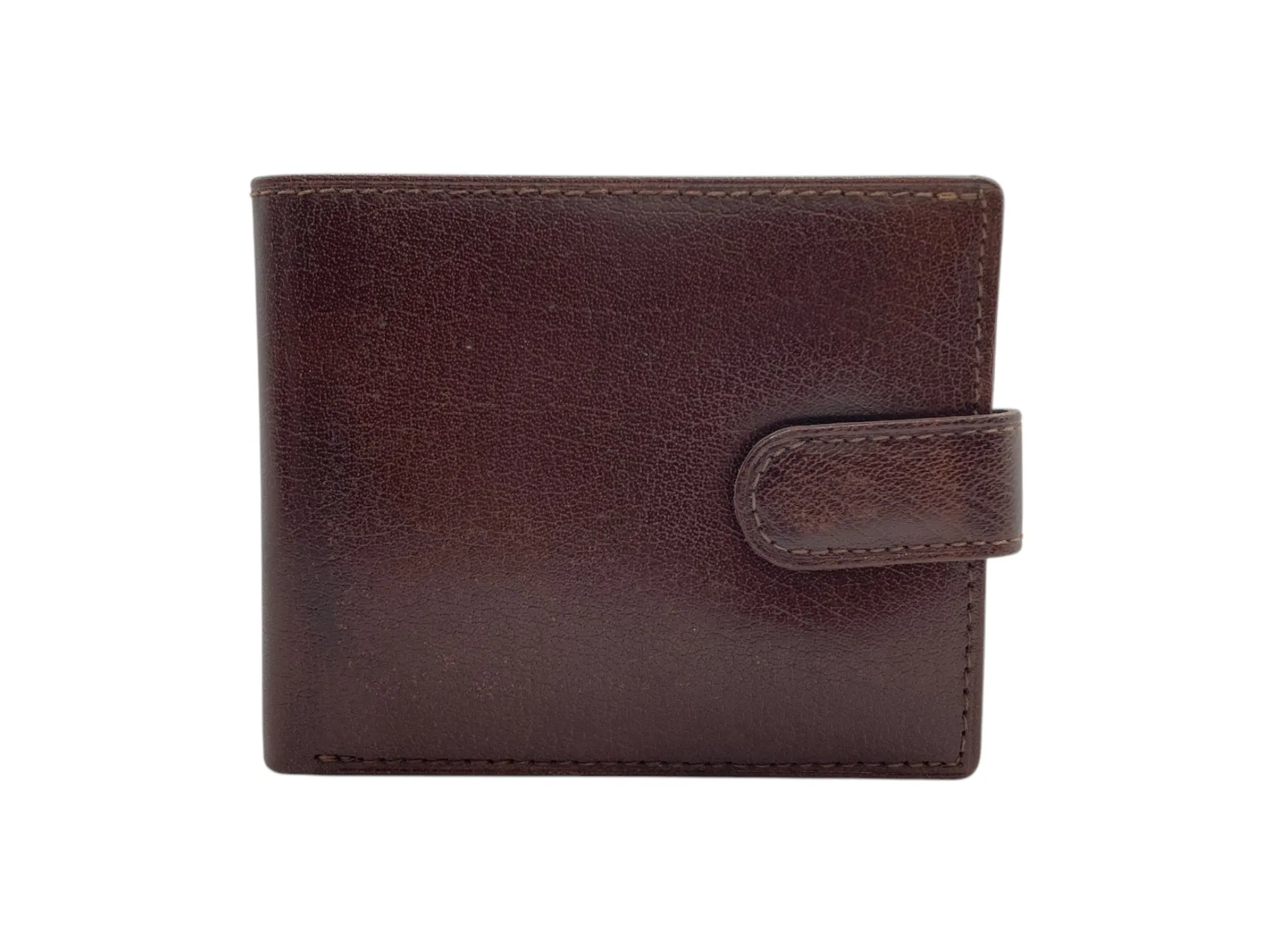 Top Grain Slim & Compact Leather  Billfold Wallet # 1587 [LOOP]