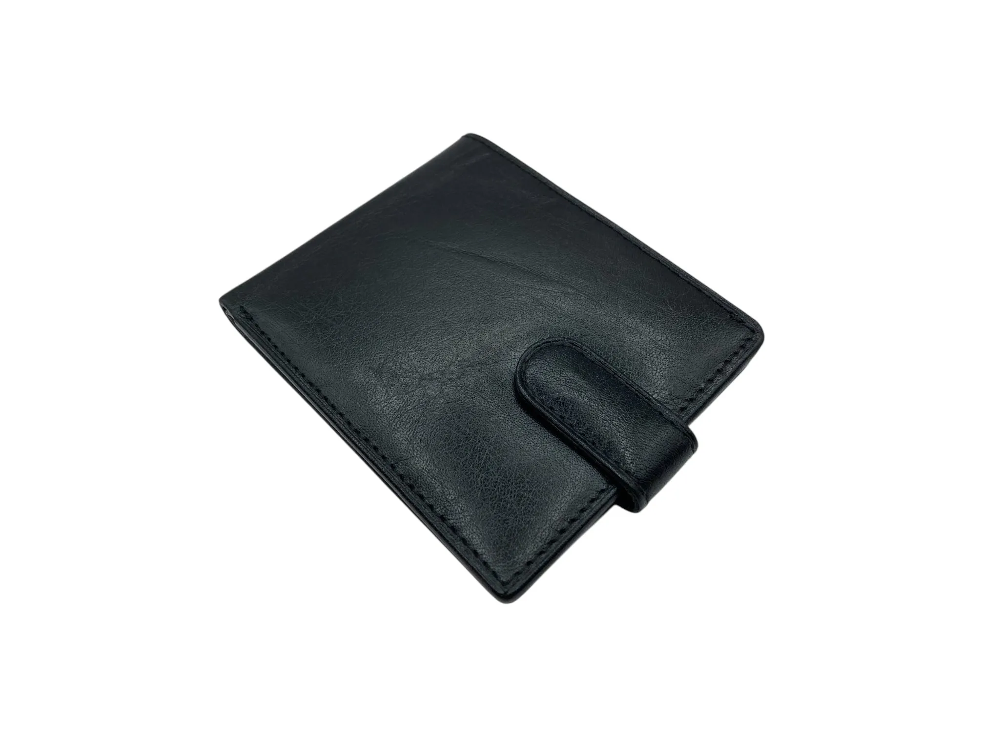 Top Grain Slim & Compact Leather  Billfold Wallet # 1587 [LOOP]