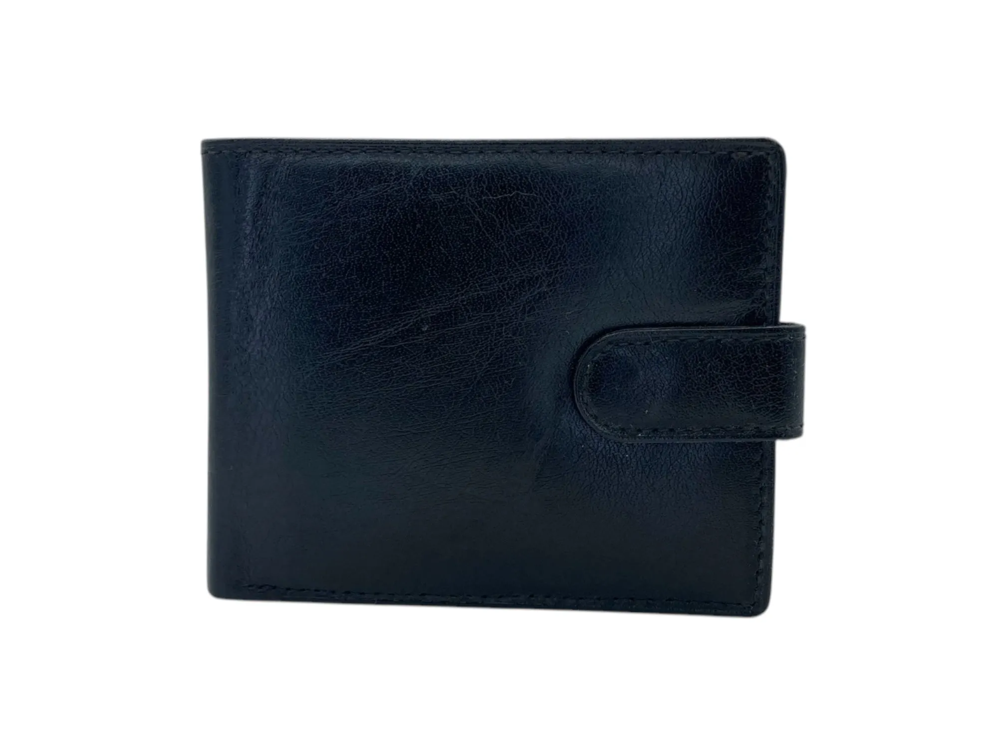 Top Grain Slim & Compact Leather  Billfold Wallet # 1587 [LOOP]