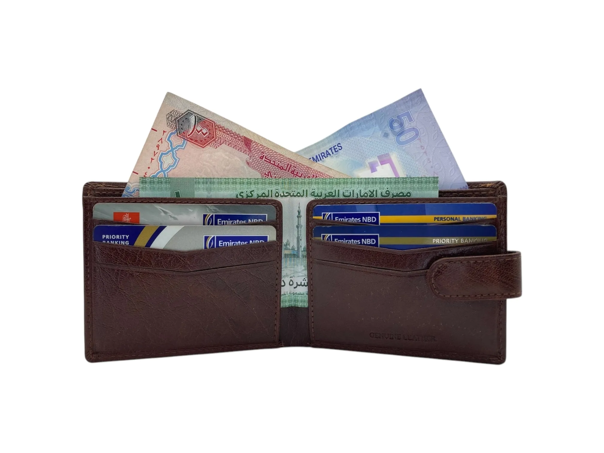 Top Grain Slim & Compact Leather  Billfold Wallet # 1587 [LOOP]