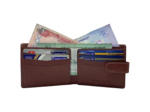 Top Grain Slim & Compact Leather  Billfold Wallet # 1587 [LOOP]