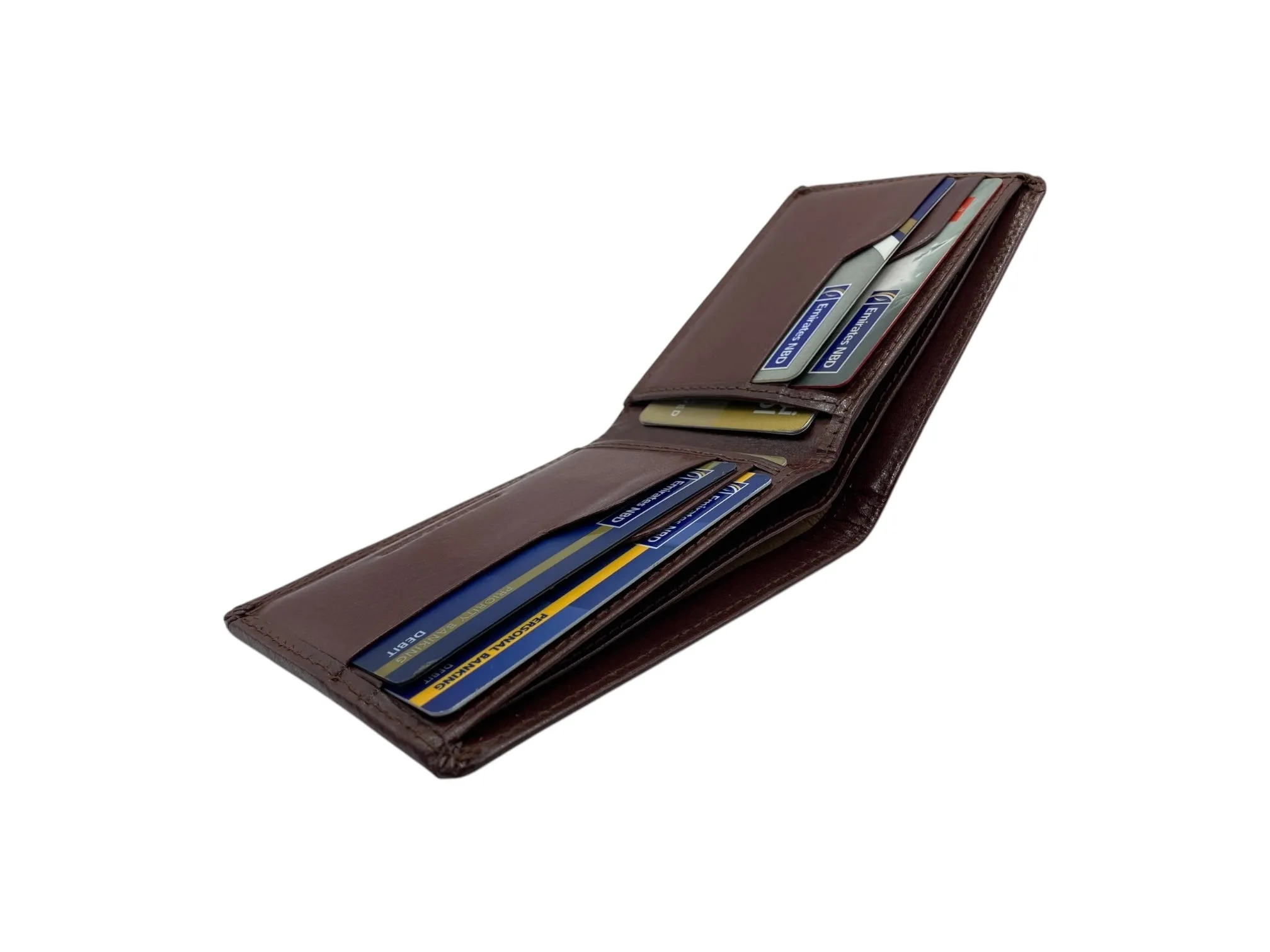 Top Grain Slim & Compact Leather  Billfold Wallet # 1588 [B]