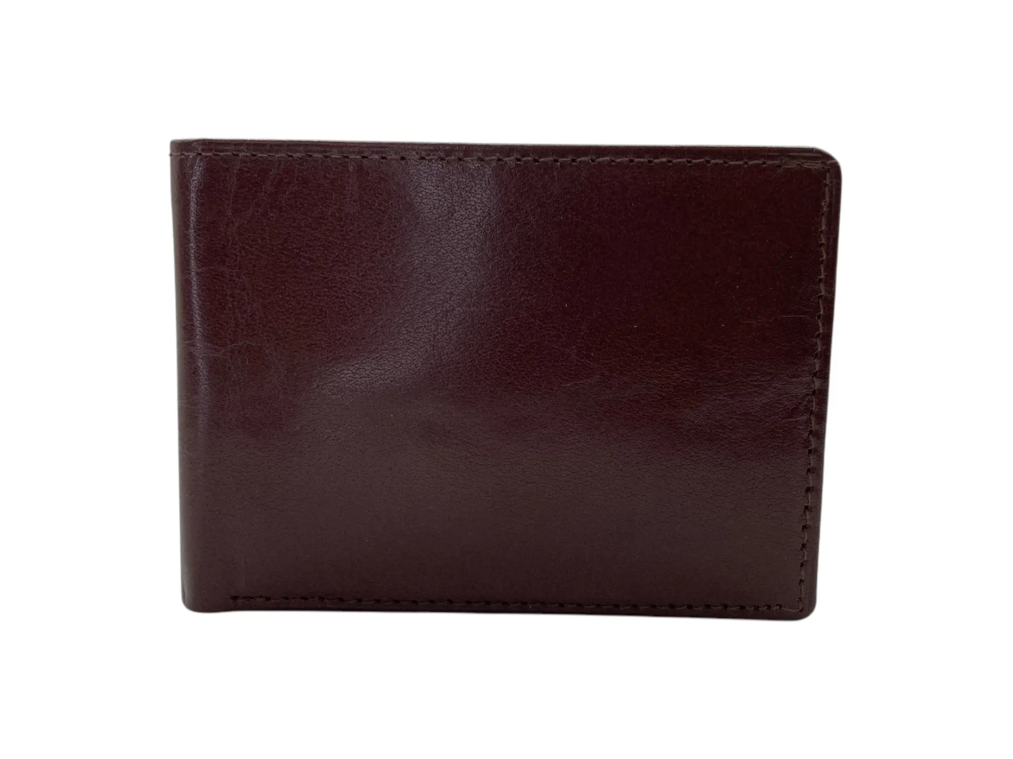 Top Grain Slim & Compact Leather  Billfold Wallet # 1588 [B]