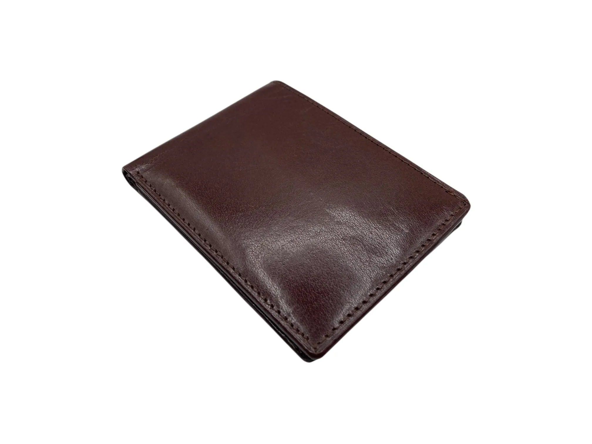 Top Grain Slim & Compact Leather  Billfold Wallet # 1588 [B]
