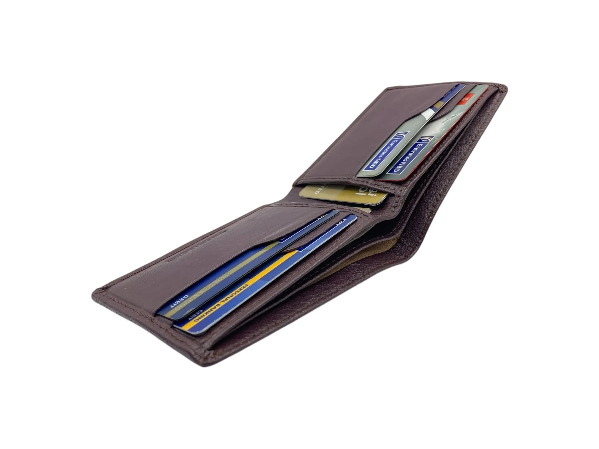 Top Grain Slim & Compact Leather  Billfold Wallet # 1588 [B]