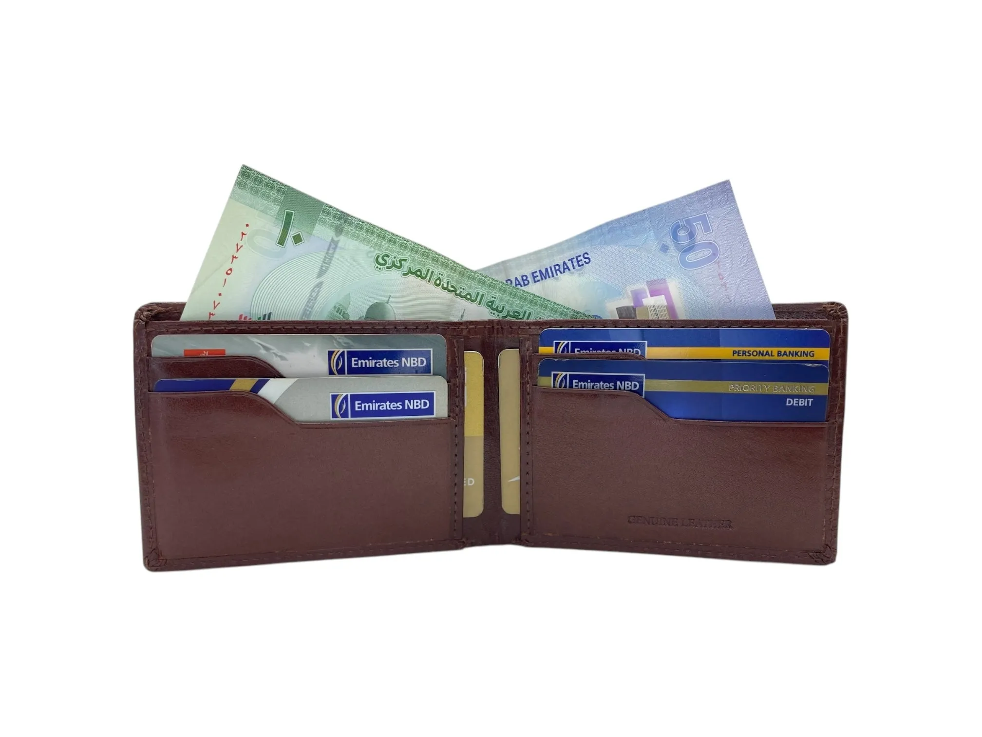 Top Grain Slim & Compact Leather  Billfold Wallet # 1588 [B]