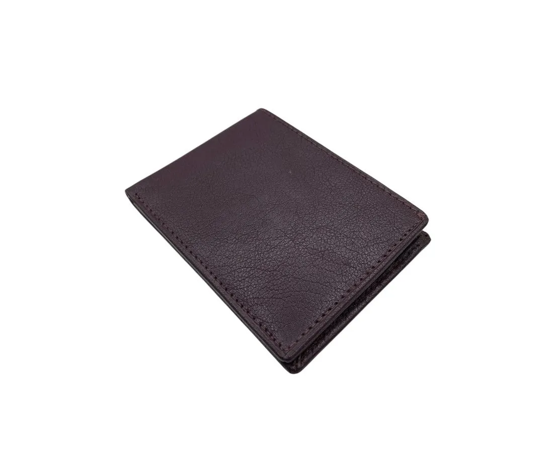 Top Grain Slim & Compact Leather  Billfold Wallet # 1588 [B]