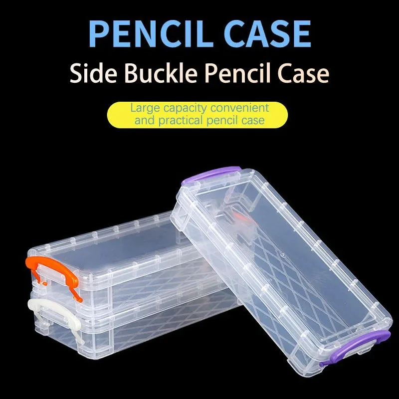 Transparent PP Pencil Case - Durable School Stationery Storage Box