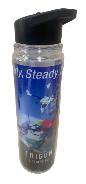 TRIGUN STAMPADE - VASH WOLFWOOD MERYL TRITAN WATER BOTTLE