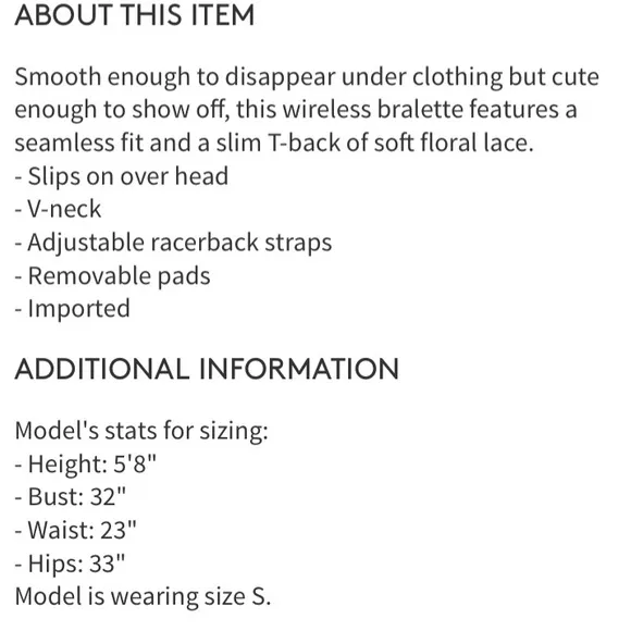 TRUE &amp; Co True Body Wireless Racerback Bralette