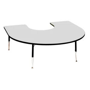 Tuf-Top™ Height Adjustable Horseshoe Table (Grey)