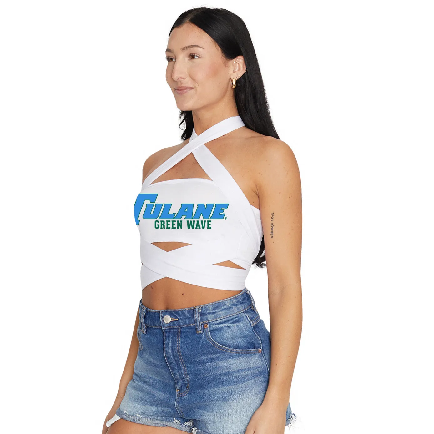 Tulane White Multi Way Bandeau Top