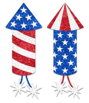 Two Assorted  20" Glittered Foam Firecrackers - HJ9034
