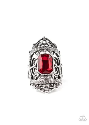 Undefinable Dazzle Red Paparazzi Ring