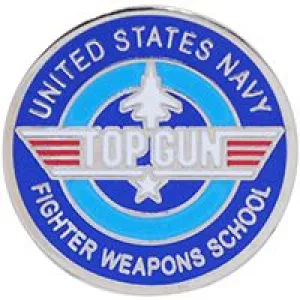 US Military Navy Top Gun Fighter Weapons School I Pin