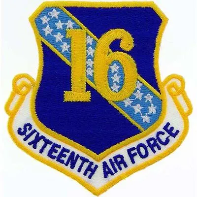 US Military USAF 16th Air Force Shield Patch