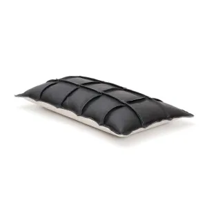 Vare leather pillow, black