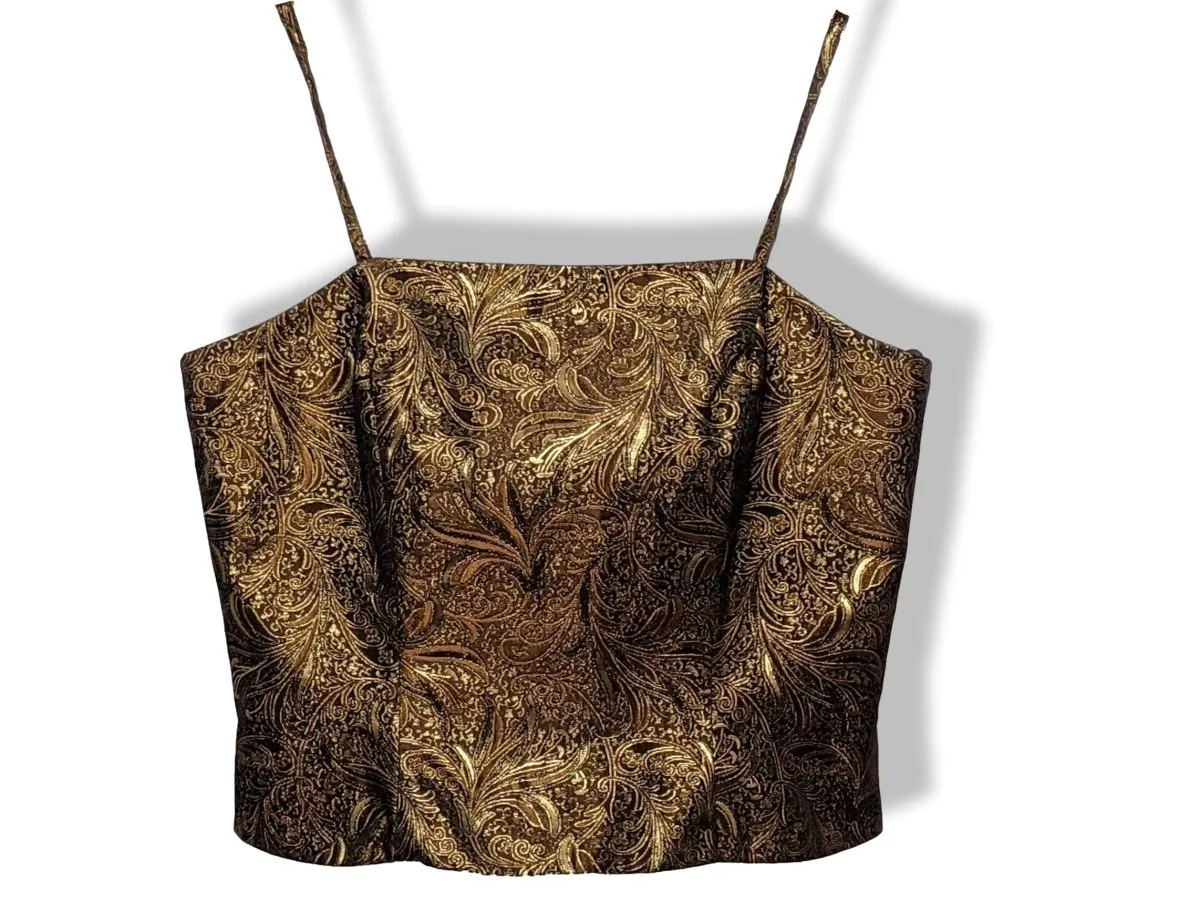 Vero Moda Gold/Brown Sparkling Evening Sleeveless Top Lovely!