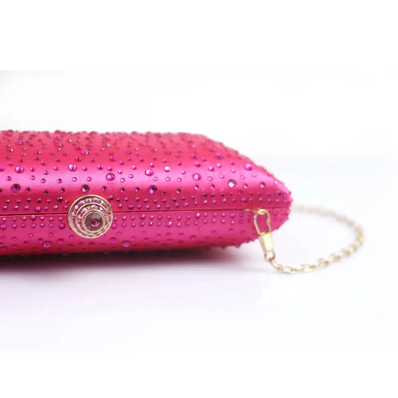 Vibrant Rose Red Clutch Evening Bag